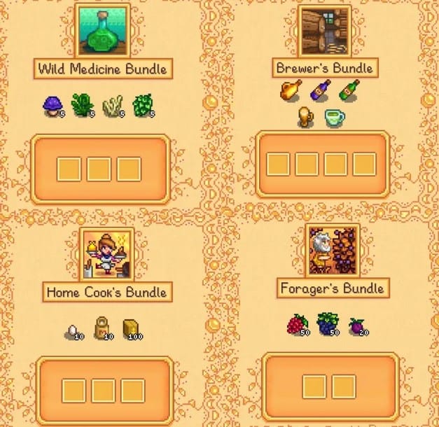 Community Center Bundle Items Sorted By Season Stardew 41 OFF