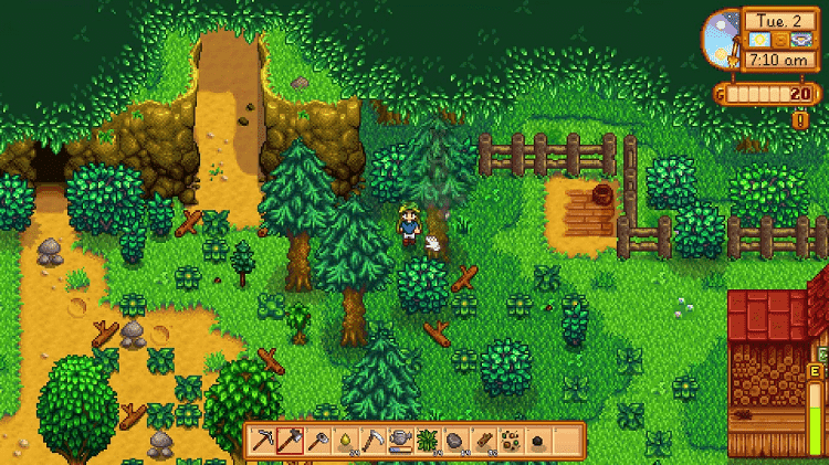 stardew valley cutting trees