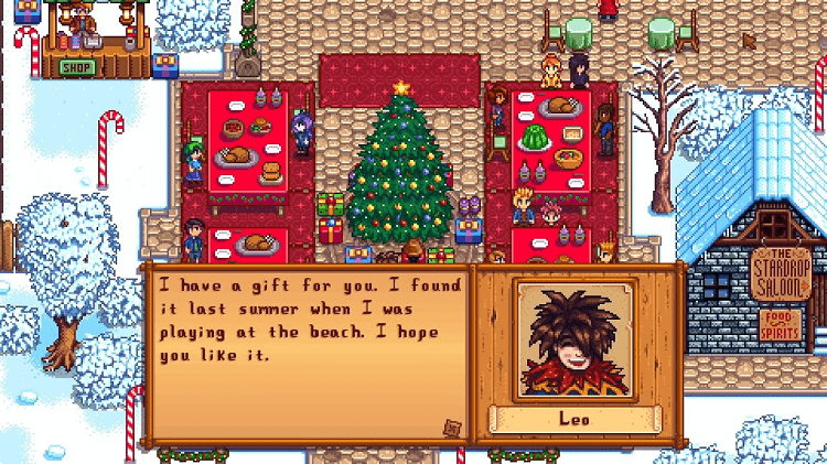 stardew valley gift from leo winter star festival