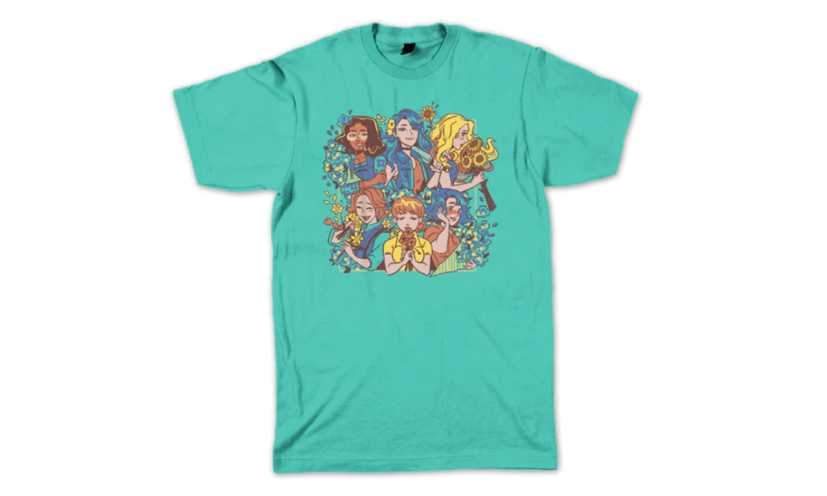 blue Bachelor Bouquet stardew valley shirt