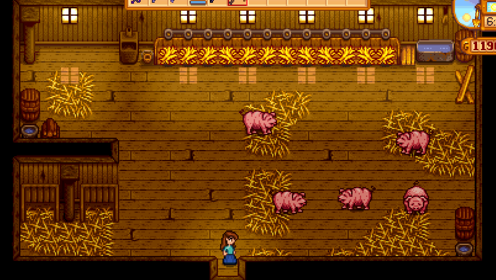 deluxe barn with pigs stardew valley