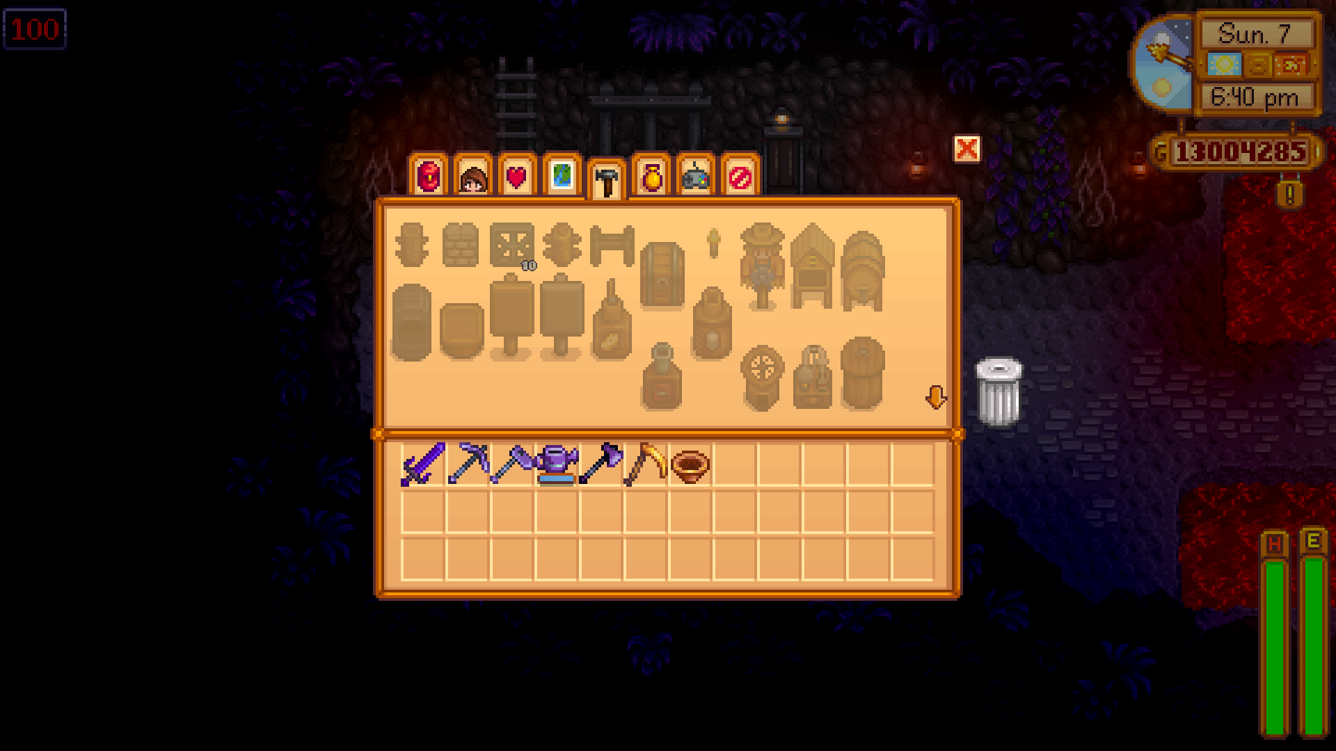 stardew crafting interface