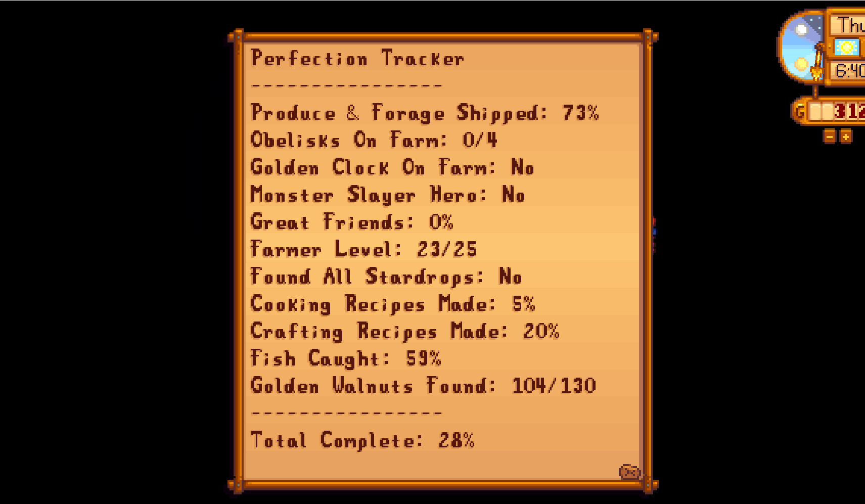 stardew valley perfection